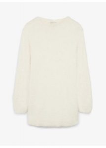 Sweter ciążowy 2 w 1, w optyce pluszowej, z rozcięciami do karmienia piersią. Brązowe swetry klasyczne bonprix, bez kołnierzyka, moda ciążowa. Za 149,99 zł.