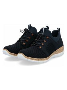 Rieker Sneakersy w kolorze granatowym rozmiar: 38. Niebieskie trampki Rieker, bez wzorów, z materiału, bez zapięcia. Za 180,06 zł.