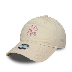Czapka bejsbolowa 9twenty damska New York Yankees. Brązowe czapki New Era, bez wzorów, sportowe. Za 138,50 zł.