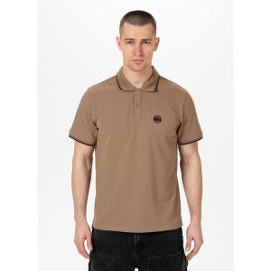 Koszulka Polo bawełniana klasyczna dla dorosłych Pique Stripes Regular. Białe bluzki PITBULL, m, bez wzorów, z bawełny, klasyczne, bez kołnierzyka, bez ramiączek. Za 139,99 zł.