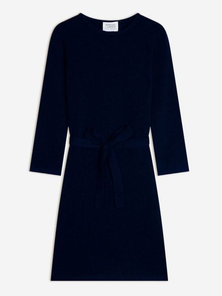 AUTHENTIC CASHMERE Kaszmirowa sukienka "Coniston" w kolorze granatowym rozmiar: L. Niebieskie sukienki AUTHENTIC CASHMERE, na co dzień, l, bez wzorów, z kaszmiru, bez kołnierzyka, bez ramiączek, midi, proste. Za 456,87 zł.