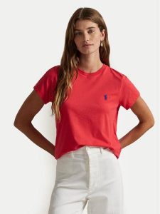 Polo Ralph Lauren T-Shirt 211898698035 Czerwony Regular Fit. Czerwone t-shirty Polo Ralph Lauren, xs, bez wzorów, z bawełny, bez kołnierzyka, bez ramiączek. Za 289,99 zł.