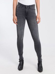 Cross Jeans Dżinsy - Skinny fit - w kolorze antracytowym rozmiar: W33/L36. Czarne jeansy Cross Jeans, z aplikacjami, z jeansu, z podwyższonym stanem. Za 127,35 zł.