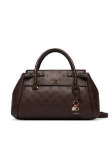 Guess Torebka Diana HWPD97 27060 Brązowy ciemny. Brązowe kuferki Guess, z aplikacjami, ze skóry, bez dodatków. Za 634,99 zł.