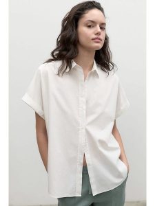 Ecoalf Koszula - Regular fit - w kolorze białym rozmiar: M. Białe koszule Ecoalf, m, bez wzorów, z bawełny, bez kołnierzyka, bez ramiączek. Za 105,88 zł.