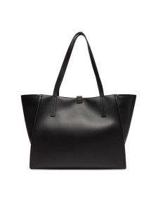 Calvin Klein Torebka Ck Narrate Shopper K60K612988 Czarny. Czarne shopper bag Calvin Klein, bez wzorów, ze skóry, bez dodatków. Za 599,99 zł.