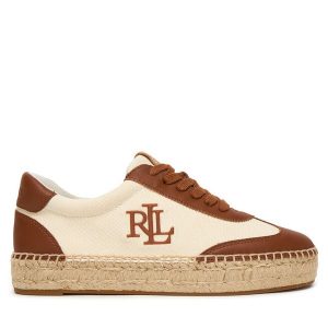 Espadryle LAUREN RALPH LAUREN. Białe espadryle Lauren Ralph Lauren, bez wzorów, bez obcasa. Za 729,99 zł.