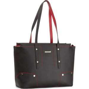 Torebka MONNARI - BAG0870-020 Black With Red. Shopper bag marki Monnari. W wyprzedaży za 139,00 zł.