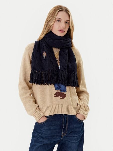 Polo Ralph Lauren Szalik 455981434002 Granatowy. Niebieskie rękawiczki Polo Ralph Lauren, bez wzorów, z wełny. Za 309,99 zł.