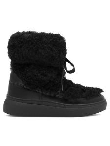 DeeZee Śniegowce LORRAINE N10386 Czarny. Czarne buty zimowe DeeZee, z materiału, bez obcasa, bez zapięcia. Za 99,99 zł.