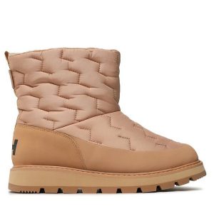 Śniegowce Helly Hansen. Brązowe buty zimowe Helly Hansen, bez obcasa, bez zapięcia. Za 599,99 zł.