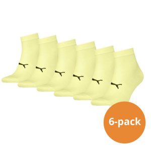 Skarpety Puma Sport Quarter Light, 6 pary żółty. Żółte skarpetki Puma, bez wzorów, z elastanu. Za 162,99 zł.