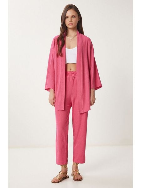 Happiness Istanbul 2-częściowy zestaw w kolorze różowym rozmiar: 40. Różowe kardigany Happiness Istanbul. Za 86,78 zł.