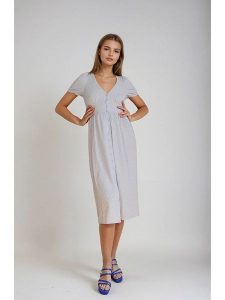 Monki Sukienka w kolorze błękitnym rozmiar: 38. Niebieskie sukienki Monki, bez wzorów, bez kołnierzyka, bez ramiączek, midi. Za 43,99 zł.