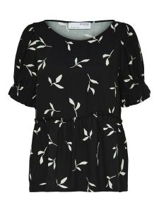 SELECTED FEMME Bluzka "Ilva" w kolorze czarnym rozmiar: 36. Czarne bluzki Selected Femme, bez wzorów, z wiskozy, bez kołnierzyka, bez ramiączek. Za 57,33 zł.