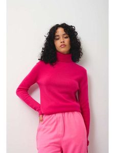 AUTHENTIC CASHMERE Kaszmirowy golf "Bise" w kolorze różowym rozmiar: XXL. Różowe golfy AUTHENTIC CASHMERE, bez wzorów, z kaszmiru. Za 360,17 zł.