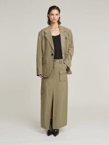G-Star Spódnica "Fluid" w kolorze khaki rozmiar: W30. Brązowe spódnice G-Star, na imprezę, s, bez wzorów, z wiskozy, klasyczne, maxi. Za 263,53 zł.