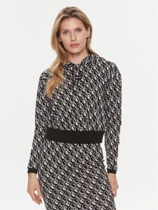 Guess Bluza Gl Logo V4RQ13 KC2X2 Czarny Regular Fit. Czarne bluzy Guess, l, z aplikacjami, z syntetyku, bez kaptura. Za 299,99 zł.