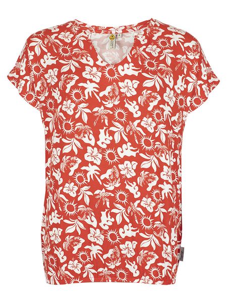 Roadsign Koszulka w kolorze pomarańczowo-białym rozmiar: S. Białe bluzki Roadsign, s, bez wzorów, z wiskozy, bez kołnierzyka, bez ramiączek. Za 43,57 zł.