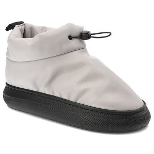 Szare Botki Venezia Ocieplane Buty Damskie. Szare botki Venezia, bez wzorów, ze skóry ekologicznej, bez obcasa, na platformie, bez zapięcia. Za 249,00 zł.