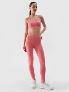 4F Legginsy treningowe z materiału z recyklingu damskie - pomarańczowe S. Brązowe legginsy 4f, bez wzorów, z dzianiny, z podwyższonym stanem. W wyprzedaży za 69,99 zł.