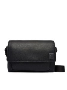 Calvin Klein Torebka Emblem Hw Small Slap Messenger LV04D3367G Czarny. Czarne listonoszki Calvin Klein, bez wzorów, ze skóry, bez dodatków. Za 369,99 zł.