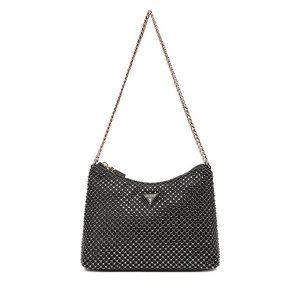 Torebka Guess. Czarne torebki wieczorowe Guess, z aplikacjami, bez dodatków. Za 489,99 zł.
