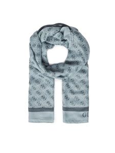 Guess Szal AW5341 POL03 Niebieski. Niebieskie rękawiczki Guess, z aplikacjami, z materiału. Za 199,99 zł.