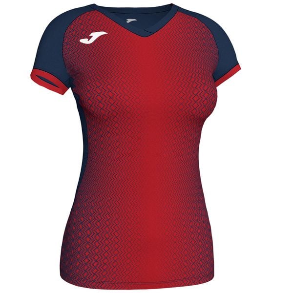 Koszulka do piłki nożnej damska Joma Supernova. Czerwone bluzki JOMA, xs, bez wzorów, sportowe, bez kołnierzyka, bez ramiączek. W wyprzedaży za 86,60 zł.