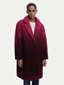 Desigual Płaszcz zimowy Icecream 25WWEW64 Różowy Relaxed Fit. Czerwone płaszcze Desigual, na zimę, s, bez wzorów, z syntetyku, bez kaptura. Za 979,99 zł.