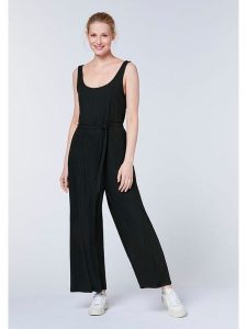 Detto Fatto Kombinzeon w kolorze czarnym rozmiar: S. Czarne kombinezony Detto Fatto, s, bez wzorów, prążkowane, bez kołnierzyka, bez ramiączek. Za 165,99 zł.