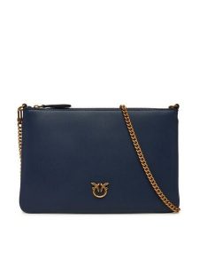 PINKO Torebka Flat Classic AI 25-26 PCPL 100455 A0F1 Granatowy. Niebieskie torebki wieczorowe Pinko, bez wzorów, ze skóry, bez dodatków. Za 679,99 zł.