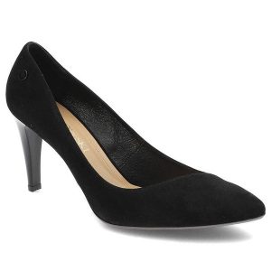 Czarne Szpilki Szydłowski Eleganckie Skórzane Buty. Czarne szpilki Szydłowski, bez wzorów, ze skóry, bez obcasa. Za 179,00 zł.
