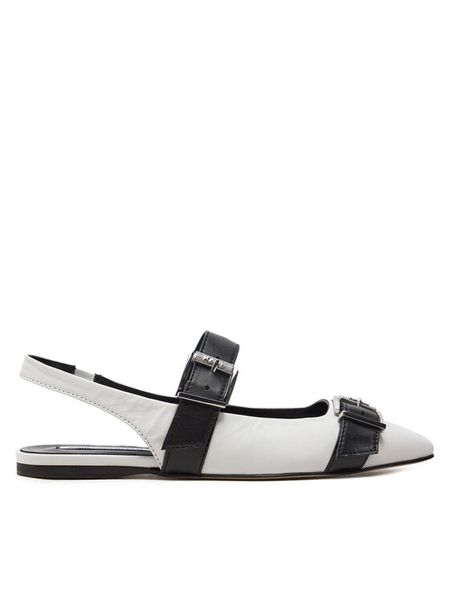 KARL LAGERFELD Baleriny Konnie KL40186 Biały. Białe balerinki KARL LAGERFELD, bez wzorów, ze skóry, bez obcasa, bez zapięcia. Za 499,99 zł.