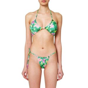 Dół od bikini Sundek High Leg. Zielone bikini SUNDEK, bez wzorów, z elastanu. W wyprzedaży za 125,00 zł.