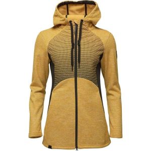 Damski sweter sportowy Loap Galima żółty. Brązowe swetry klasyczne ZSPORT, na zimę, bez kołnierzyka. Za 240,99 zł.