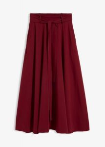 Spódnica maxi z mieszanki wiskozy. Niebieskie spódnice bonprix, bez wzorów, z wiskozy, maxi. Za 54,99 zł.