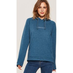 Bluza z napisem - Granatowy. Niebieskie bluzy marki House, z napisami. W wyprzedaży za 39,99 zł.