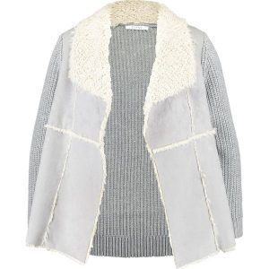 Evans COATIGAN Kurtka przejściowa grey/cream. Brązowe swetry klasyczne marki Evans, z materiału. W wyprzedaży za 201,75 zł.