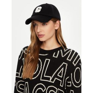 Czapka z daszkiem Guess. Czarne czapki Guess, z aplikacjami. Za 109,99 zł.