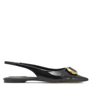 Sandały Nine West. Czarne sandały Nine West, bez wzorów, bez obcasa, na płaskiej podeszwie, bez zapięcia. Za 139,99 zł.