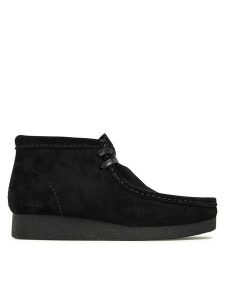 Clarks Botki WallabeeEvoBt 261747434 Czarny. Czarne botki Clarks, bez wzorów, ze skóry, bez obcasa, na płaskiej podeszwie, bez zapięcia. Za 519,99 zł.