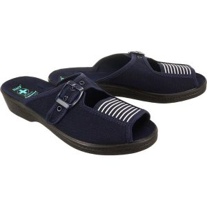ADANEX 109/2 BIO 34 GR/CZ granatowy, kapcie, klapki damskie. Niebieskie kapcie Adanex, bez wzorów, z gumy. Za 77,99 zł.