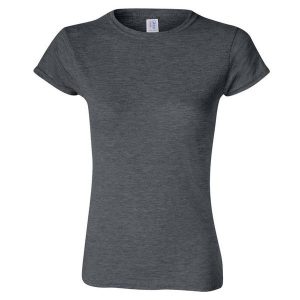 Koszulka Damska Softstyle Heather. Szare bluzki GILDAN, xl, bez wzorów, sportowe, bez kołnierzyka, bez ramiączek. Za 38,99 zł.