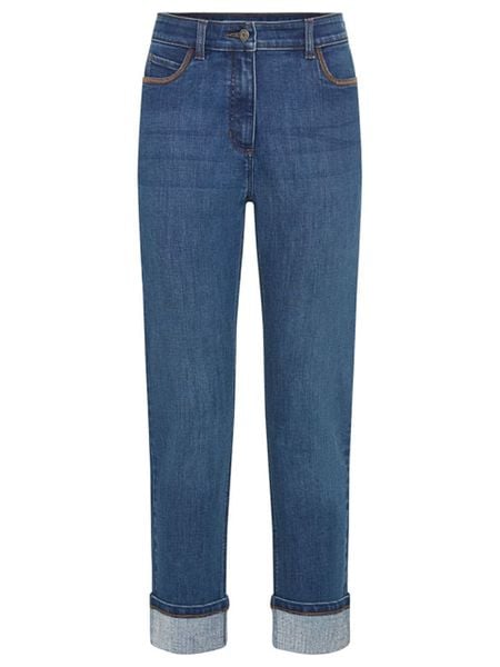 Olsen Dżinsy - Straight fit - w kolorze niebieskim rozmiar: 42. Niebieskie jeansy Olsen, bez wzorów, z podwyższonym stanem. Za 170,07 zł.