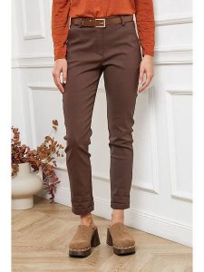 Joséfine Spodnie "Lorial" w kolorze brązowym rozmiar: L. Brązowe rurki Joséfine, z materiału. Za 109,26 zł.
