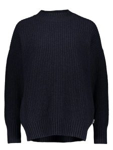 PICTURE Sweter "Heta" w kolorze granatowym rozmiar: M. Niebieskie swetry oversize Picture, m, bez wzorów, ze splotem, bez ramiączek. Za 233,82 zł.
