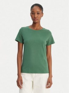 Weekend Max Mara T-Shirt Multif 2615971012 Zielony Regular Fit. Zielone t-shirty Weekend Max Mara, xs, bez wzorów, z bawełny, bez kołnierzyka, bez ramiączek. Za 289,99 zł.