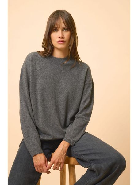 Just Cashmere Kaszmirowy sweter "Kayla" w kolorze antracytowym rozmiar: L. Czarne swetry oversize Just Cashmere, l, bez wzorów, z kaszmiru, bez ramiączek. Za 335,82 zł.