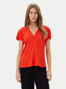 Vero Moda Bluzka Bella 10327551 Czerwony Regular Fit. Czerwone bluzki Vero Moda, l, bez wzorów, z wiskozy, bez kołnierzyka, bez ramiączek. Za 79,99 zł.
